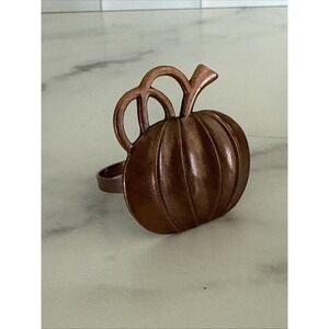 Halloween Pumpkin Thanksgiving Napkin Rings Metal Pumpkin Ring Holders Lot of 10